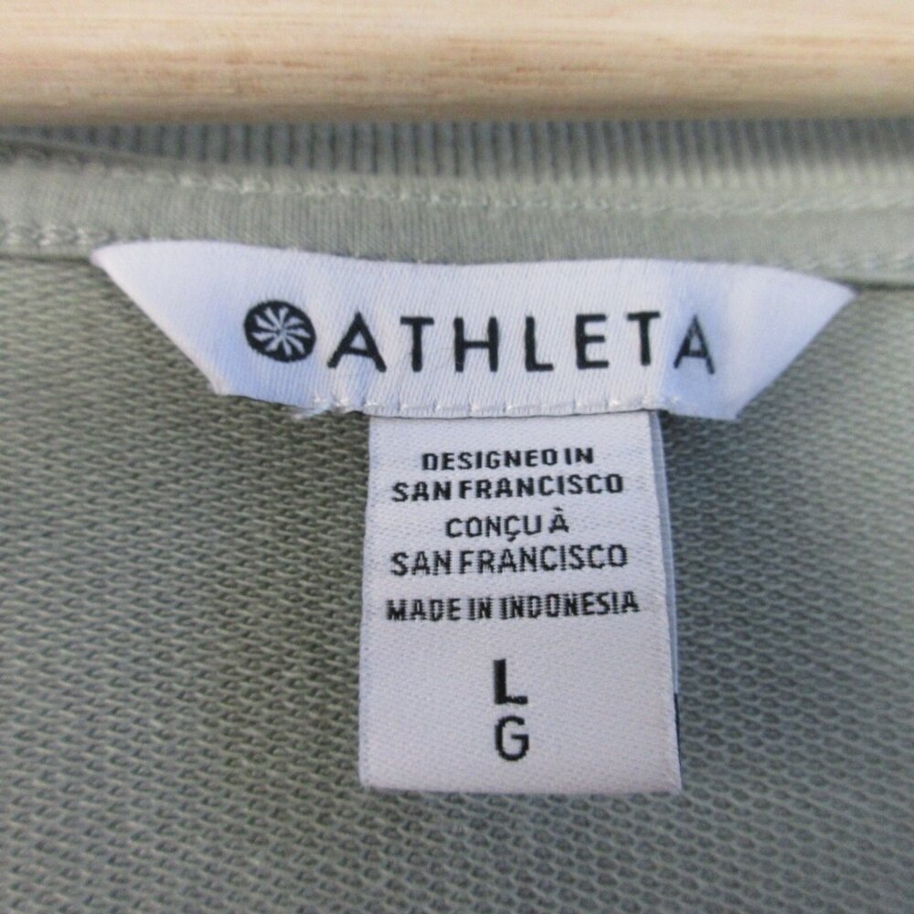 Athleta Retroterry Women's V-Neck Sweater Vest L Green Cotton Blend Athletic 328 - Picture 3 of 11